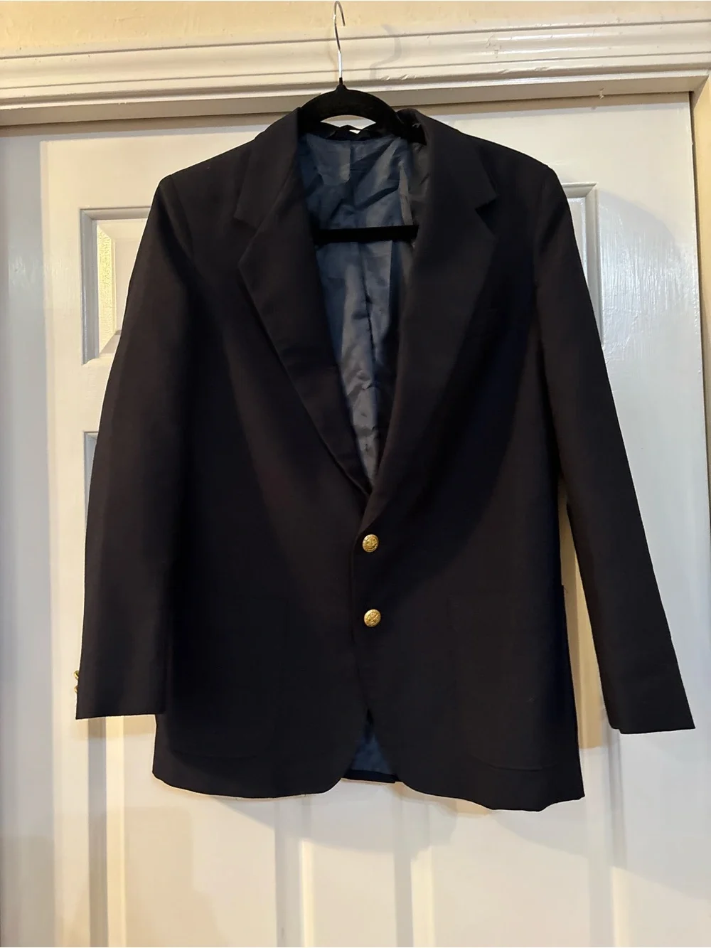 Dillards Class Club Youth Classic Navy Blazer with Gold Buttons